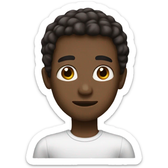 black boy with brown eyes dark blond hair very tall with acnee very skinny sticker