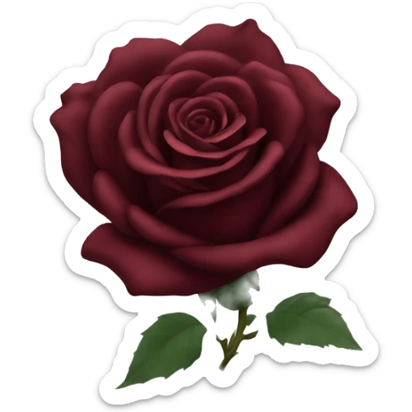 Dark red rose sticker