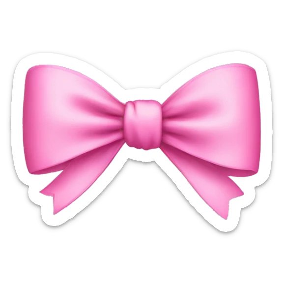 Pink bow sticker
