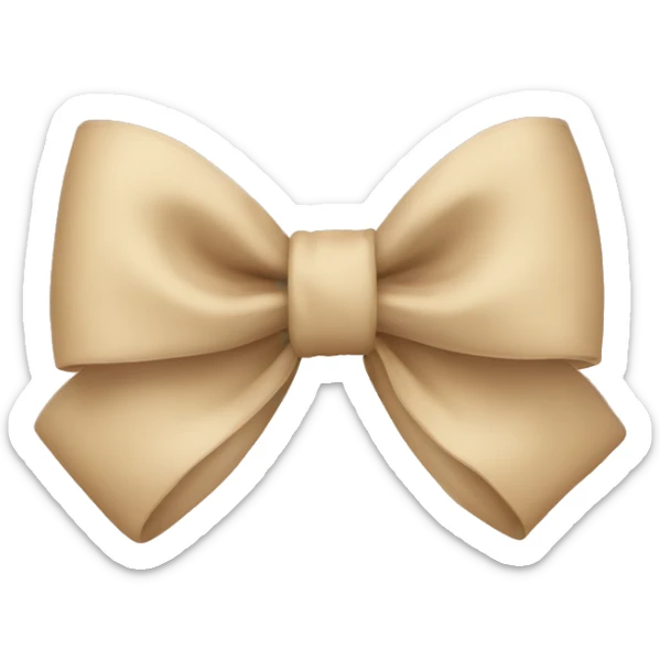 Beige bow sticker