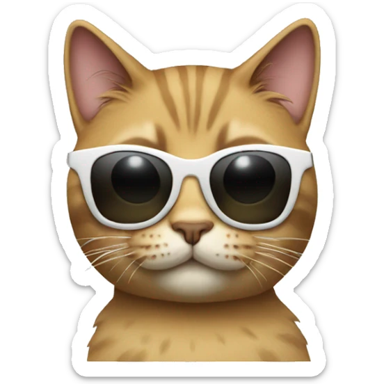 Cat with sunglasses sticker