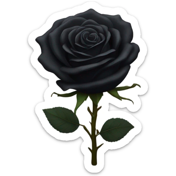 Black rose sticker