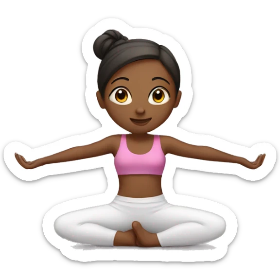 yoga girl sticker
