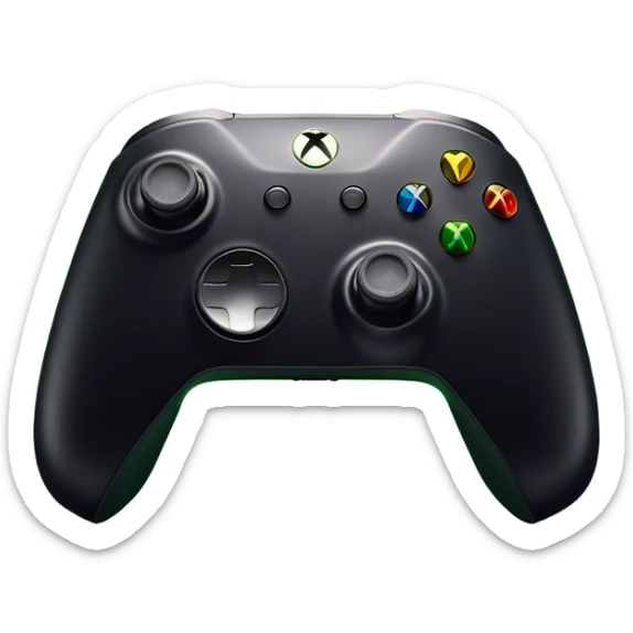 Clash of Clans aesthetic: Cinematic Playful Xbox Series X Console Portrait Emoji, rendered in a 3D vector-style similar to standard emojis with minimal shading and bold, simplified shapes. A compact, distinct form with signature details, softly glowing with a modern gaming energy charm. Simplified yet unmistakably iconic, highly detailed and consistent, glowing with a soft radiance and high shine. Stylized with a touch of next-gen innovation and a soft glowing outline, capturing the essence of a beloved gaming relic with a friendly, playful manner! sticker