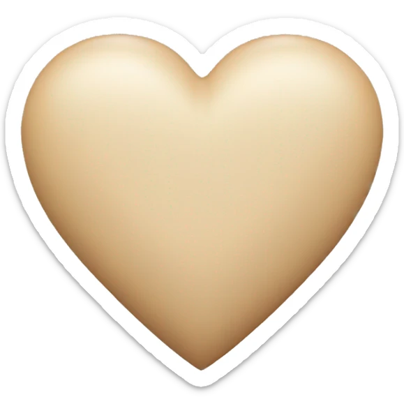 Beige heart sticker