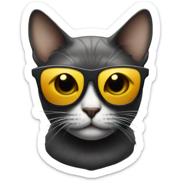 Cat with sunglasses sticker