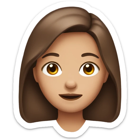 a girl with brown hair sticker
