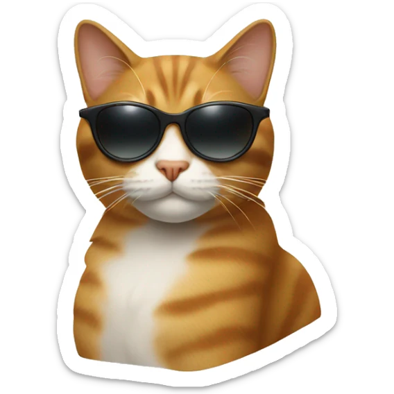 Cat with sunglasses sticker