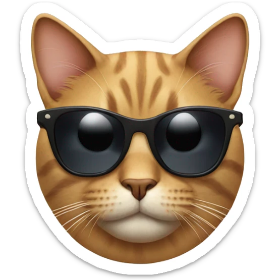 Cat with sunglasses sticker