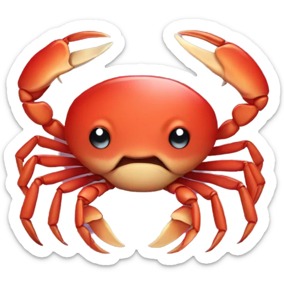 Crab that holds a heart  sticker