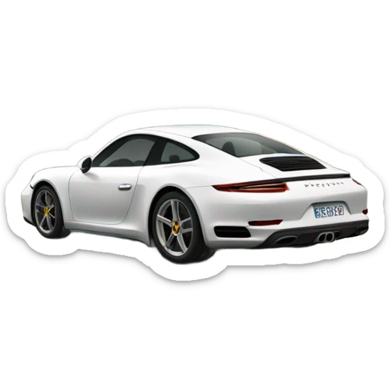 Porsche in the mountains  sticker