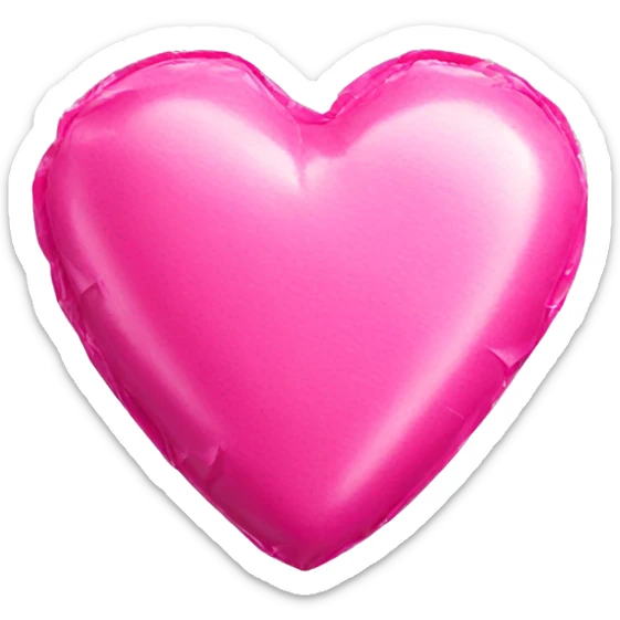 heart shaped candy wrapped in pink foil sticker