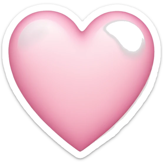 light pink heart sticker