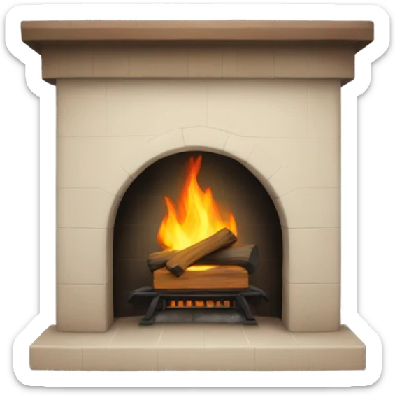 Fireplace sticker