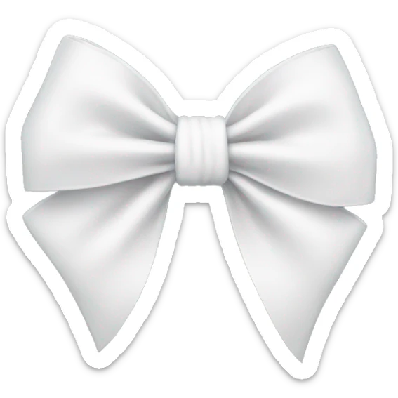 White bow sticker