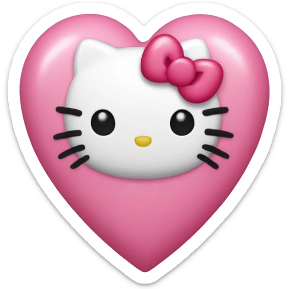 Hello kitty heart  sticker
