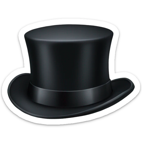 A top hat sticker