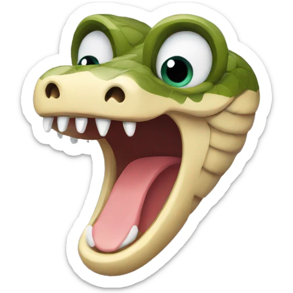 Snake winking sticker