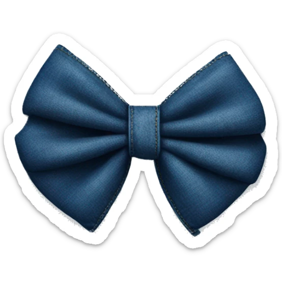 Denim bow sticker