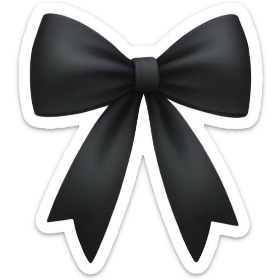 Black bow sticker
