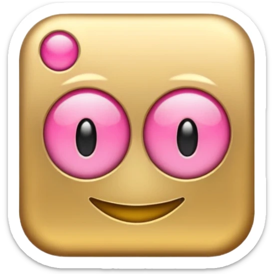 The emoji should be as letters of 7687 and the color of the font should be animated of pink and gold moving. sticker