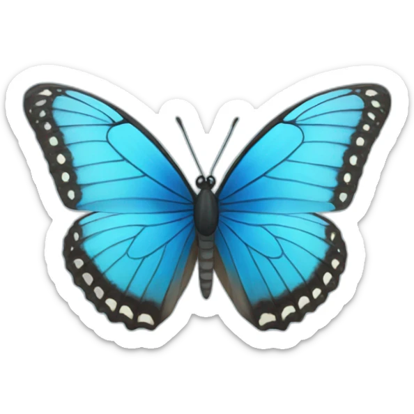 Blue butterfly  sticker