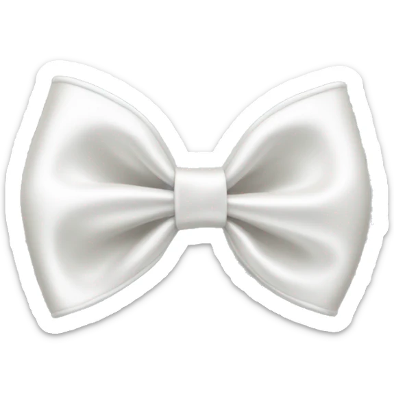 white satin bow sticker