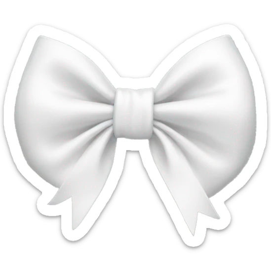 white bow sticker