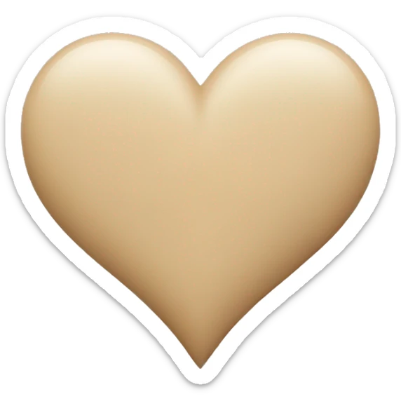 beige heart sticker