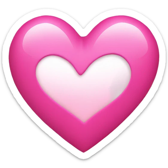 Pink heart sticker
