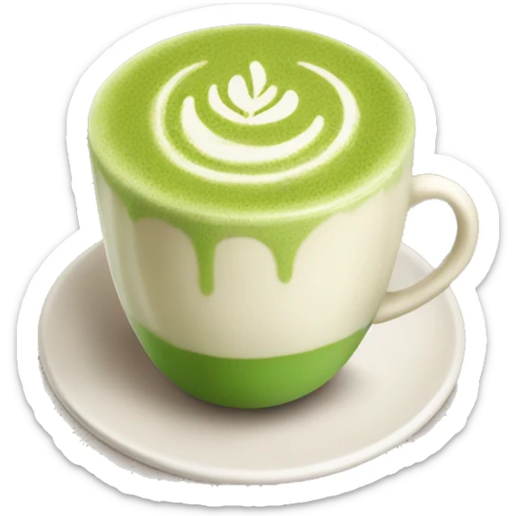 Matcha latte sticker
