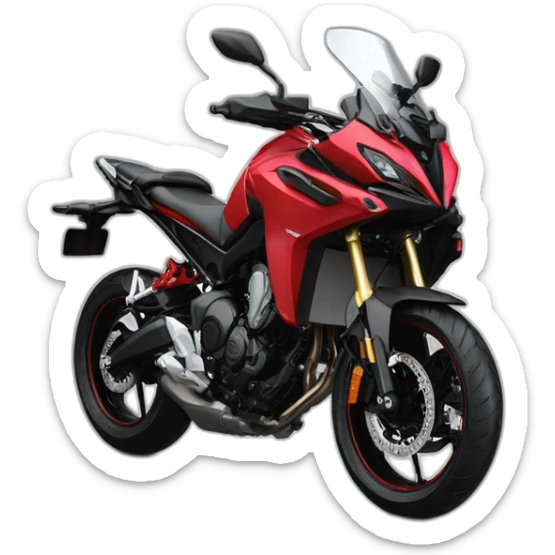 Yamaha tracer 9 GT 2021 Red with a rider on the leaning motorcycle roja sticker