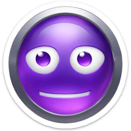 Generate me an emoji of a virtual coin inspired by a very valuable purple gem with glow sticker