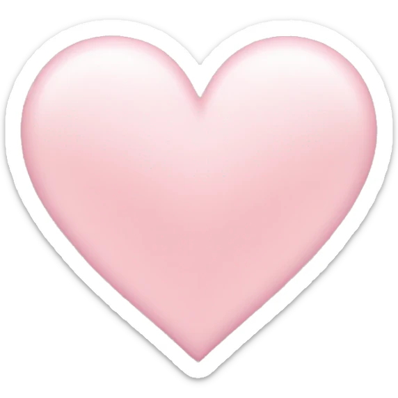 light pink heart sticker