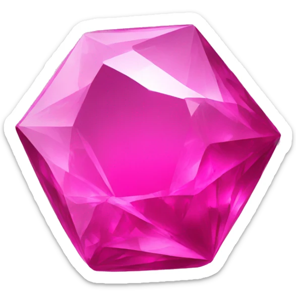 Bright pink crystal sticker