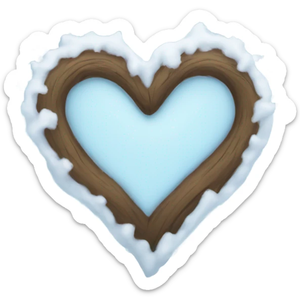 Snow heart  sticker
