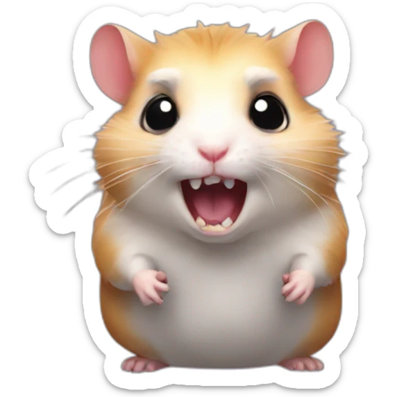 Hamster vampire sticker