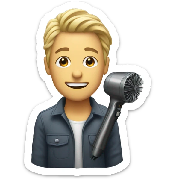 hair blower sticker