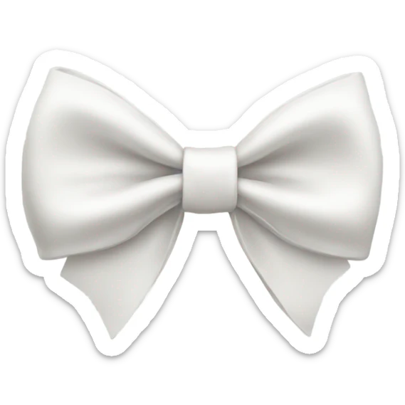 White bow sticker