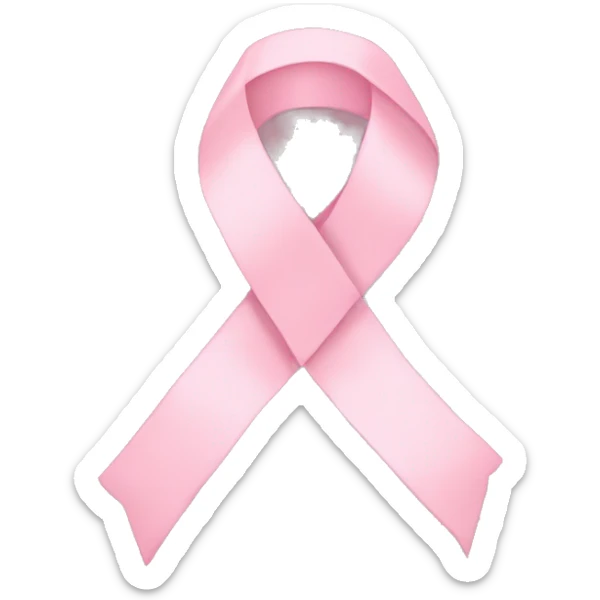light pink ribbon sticker