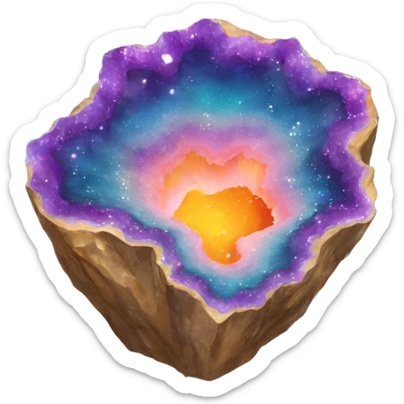 colorful geode sticker