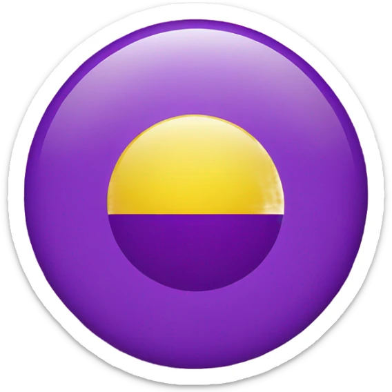 Intersex pride flag with yellow background and purple circle in the middle  sticker
