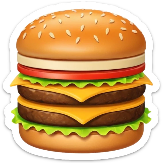 hamburger 2d art style icon sticker