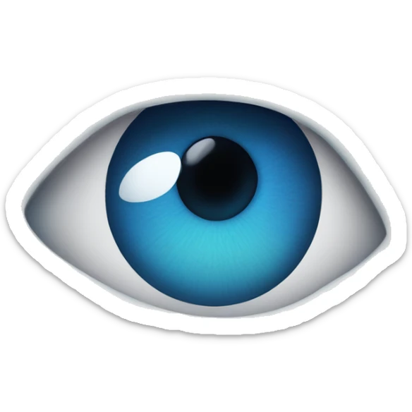 Blue eye sticker