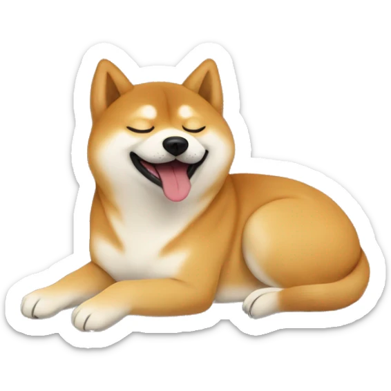 Shiba dog that sleeps and dreams about Christmas song sticker