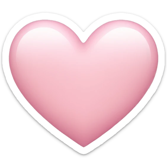 Light pink heart sticker