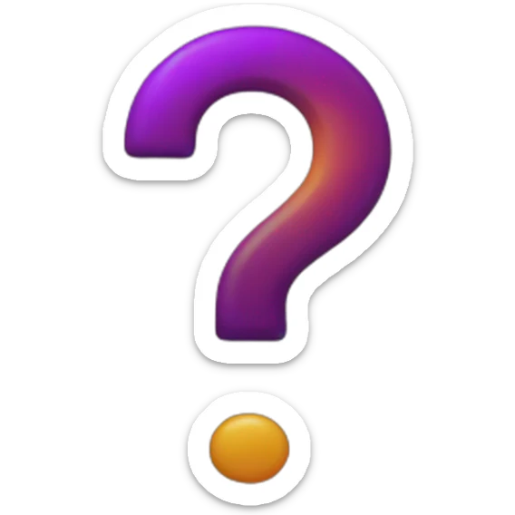 question mark sticker