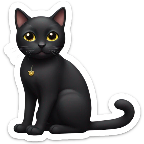 black cat sticker