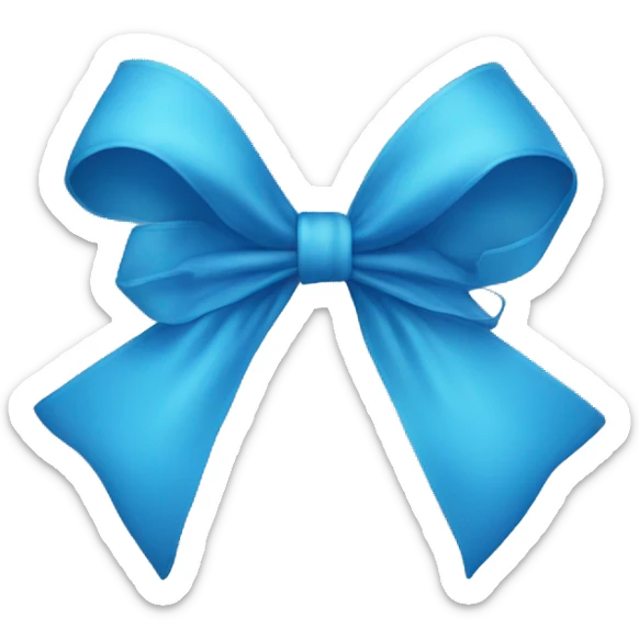 blue bow sticker