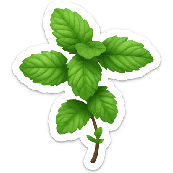 Mint plant sticker